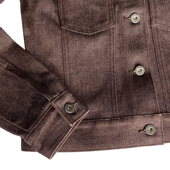 NWOT CLUB MONACO Cropped Denim Aubergine Vampire Diaries Goth Edgy Jacket XS - Picture 7 of 16